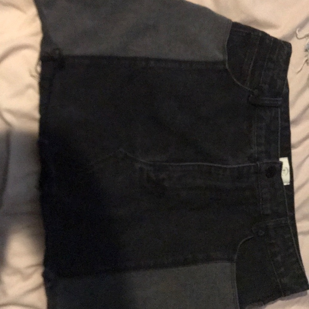 black jean skirt